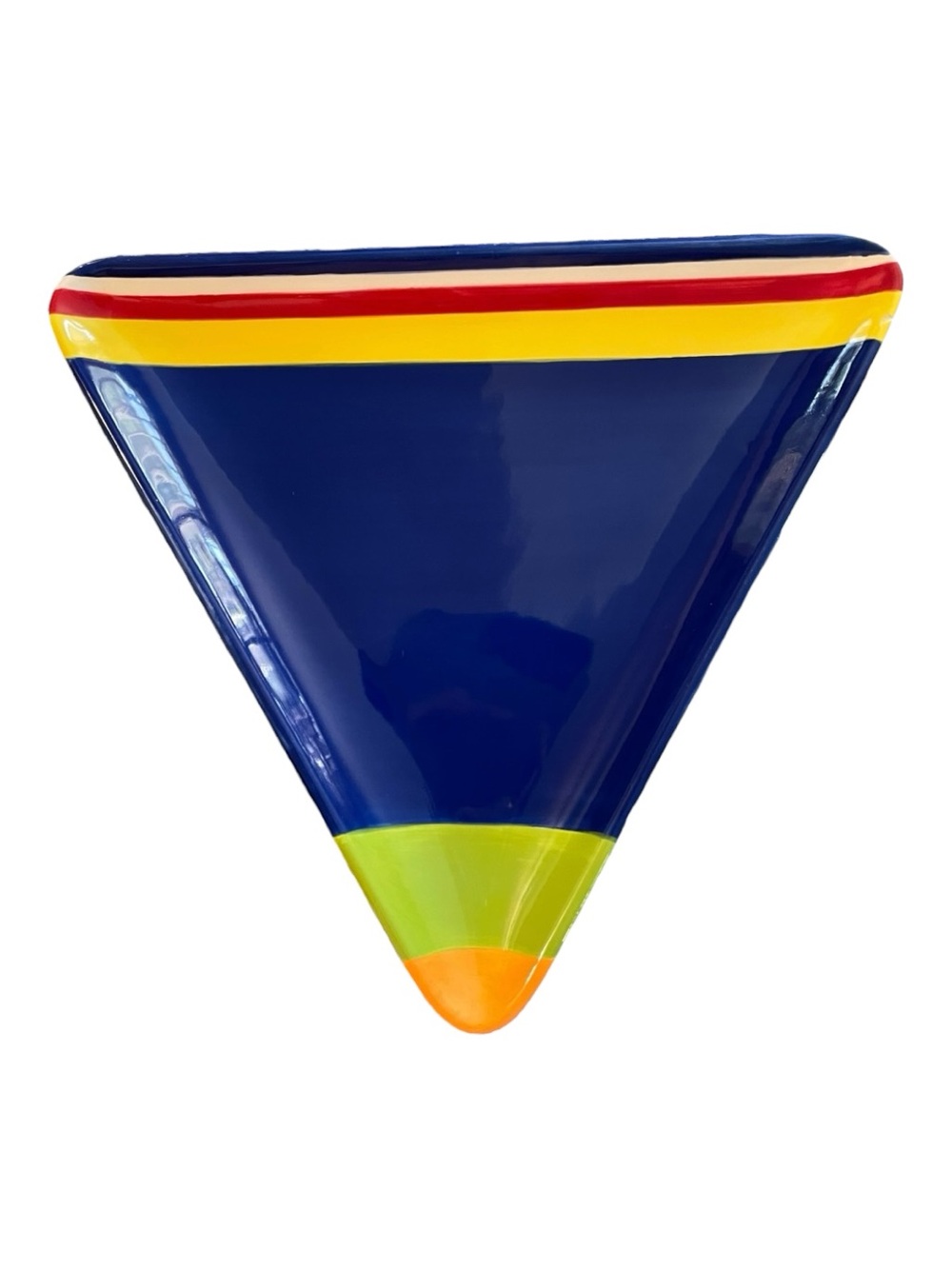 Sonoma Colorfest Triangular Ceramic Serving Platter Colorful Artsy